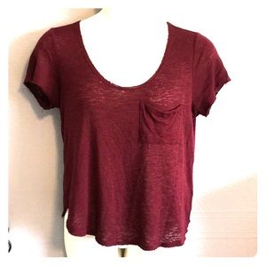 Me to We Burgundy Tee in Small